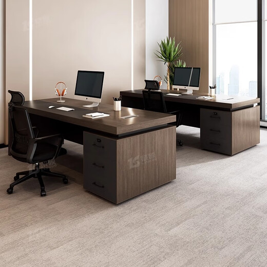 Gezhimu boss desk and chair combination simple modern manager desk office computer desk employee supervisor workbench 1.8 meters boss desk + office chair