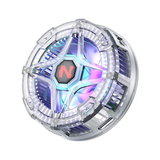 McLason mobile phone radiator freezing cooling artifact magnetic semiconductor back clip universal for mobile phones transparent white RGB lighting effect + free accessories