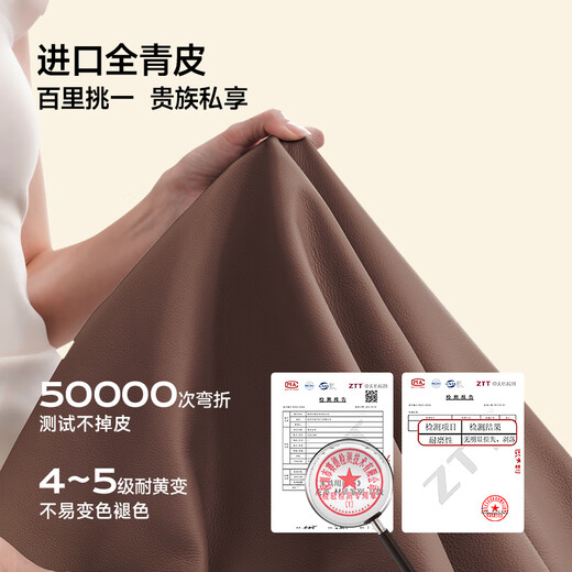 CHEERS first class aristocratic leather sofa in antique style electric function full green leather living room sofa 30561A brown 3.52m