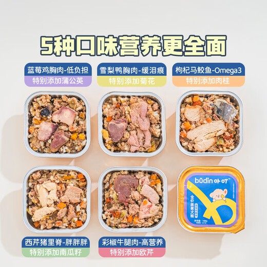 BEYZK Porphyrin price dog meal wet food small and medium-sized dog French dog staple food canned nutritious fresh meal box pet dog snacks chicken breast blueberry-low burden 10 cans gift box