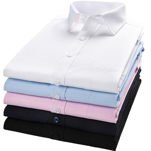Camisa blanca de manga corta para hombres, ropa profesional de negocios de alta gama, sin camisa de traje de planchado, camisa de trabajo de gran tamaño suelto, hombres 829-2 Purple Small Grid de manga corta 48 Tamaño (235-250Jin [Jin equivale a 0.5 kg])