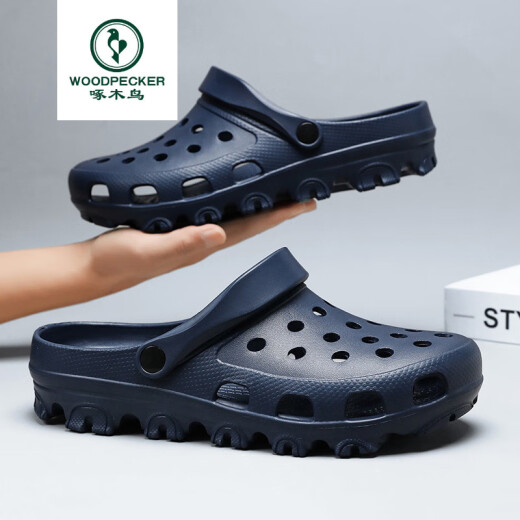 Marca de pájaros carpinteros Primavera y verano de alta gama 2025 Nuevas 51 zapatillas de tamaño grande Sandalias de cordones de encaje con zapatos de jardín grandes Dyh9859 Negro 50