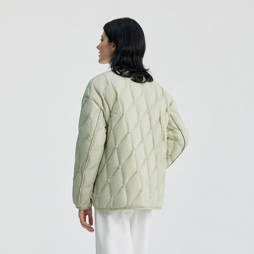 Bingjie BINJORA 25 Spring and Autumn 95 Duck Down Lightweight Down Jacket Women's Warm Round Neck Shape Jacket J5300EB33T