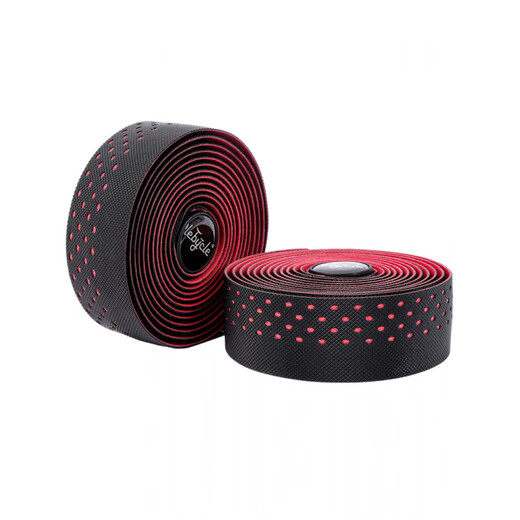 LEBYCLE LebyCLE road handlebar with bicycle handlebar straps, slippery, breathable, reflective, color-changing, durable equipment, breathable fish pattern - black and red