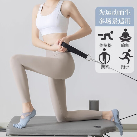 German five-finger yoga socks for women in summer thin non-slip adult indoor special sports dance Pilates 2 pairs blue + purple