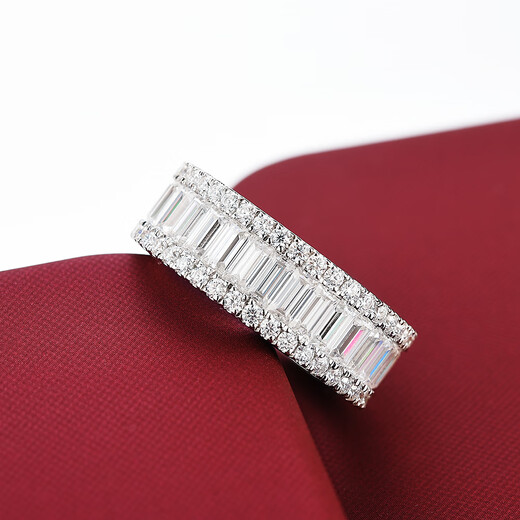 Genuine PT999 round full diamond plain ring, versatile for couples, men and women, exquisite processing, birthday gift for girlfriend, round full diamond plain ring, size 10