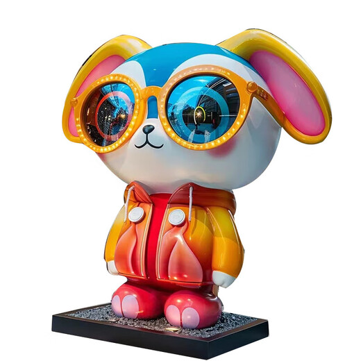 Pupan customized large-scale cartoon mascot fiberglass character animal sculpture shopping mall display outdoor landscape decoration ornaments style 3 deposit and gold drawing
