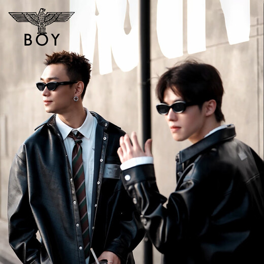 BOY LONDON Xuanwen Mirror Autumn Men and Women Same Style Loose PU Leather Shirt Jacket N44003 Black L