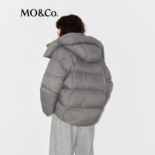 MO&Co. Puff down jacket new winter product with 90% down content, removable hood, light and warm