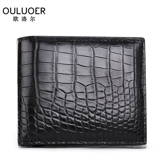 Oulol Tailandia Crocodile Cuero Billetera Casual Men's Youth Short Light Luxury Luxury Men's Short Multi-Card Marca Millet Billet