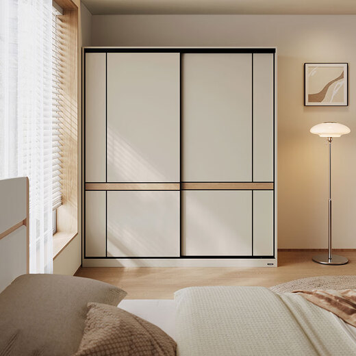 Lin's home sliding door wardrobe bedroom home finished three sliding door cabinet square full series RG2D