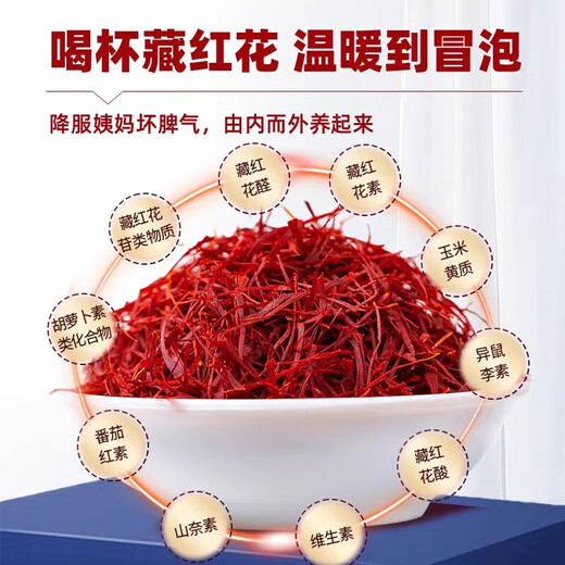 Zidutang Saffron Gift Box Special Saffron Gift Gift Box for Elders Visiting Relatives High-end Gift Box Saffron Gift Box (4 cans 12 grams)