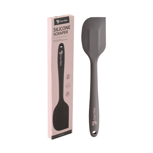 SMVP food grade silicone spatula integrated high temperature resistant baking food tool kitchen spatula cream spatula small gray spatula