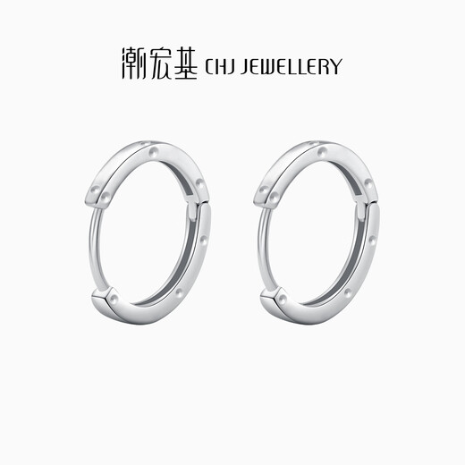 Trendy Acer minimalist hoop PT950 platinum earrings and earrings as a birthday gift for girlfriend. Priced. Single model is about 0.95g.