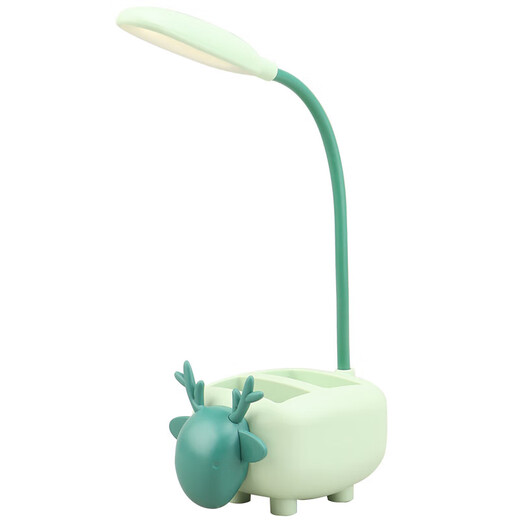 USB plug-in table lamp LED cartoon desktop ornament children's gift night light cute little desk lamp kindergarten gift cute pet lamb + pen holder function + plug-in style random color