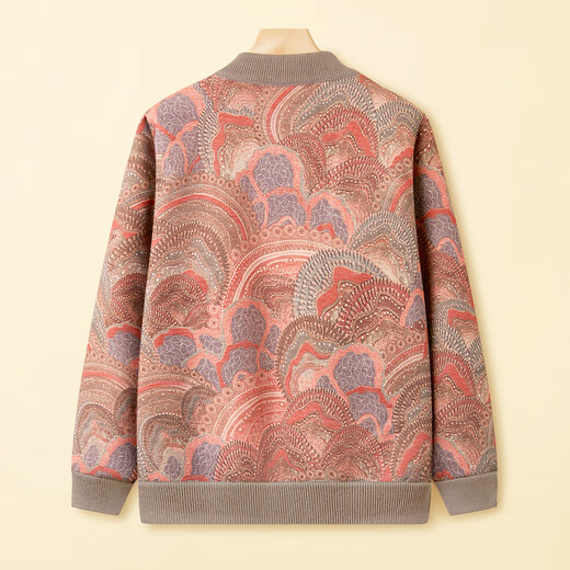 Fengxiao middle-aged and elderly winter jacket 2025 new 60-year-old and 70-year-old mother's velvet sweater sweater style grandma top