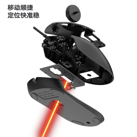 SAMA Flathead Brother T1 wired USB mouse black home business office e-sports LOL notebook desktop computer universal mouse ergonomics plug and play