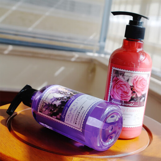 Genlese Aromatherapy Family Gel Genlese Water Elasticity Conditioner Curly Hair Straightening Essential Oil Smooth and Moisturizing Lavender Light Elasticity Gel 300ml