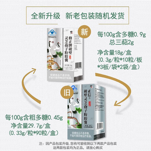 Corrected Broken Ganoderma Spore Powder Capsules Broken Ganoderma Spore Powder to Enhance Immunity Postoperative Nutritional Visiting Spore Powder Capsules New Customers Enjoy 1 Box