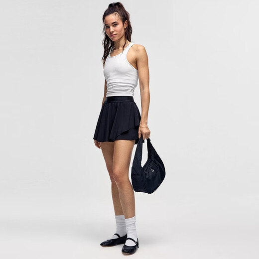 lululemon丨Ebb to Street Women's short I-line sports vest built-in underwear LW1CJUS White S /6