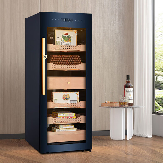 Vinocave cigar cabinet, constant temperature and humidity control, high-end atmosphere, intelligent frequency conversion, constant humidity and ammonia removal, cedar wood bare maintenance, Chunhua home office smoke cabinet, display cabinet V5, recommended by the store manager + frequency conversion temperature and humidity control-200L