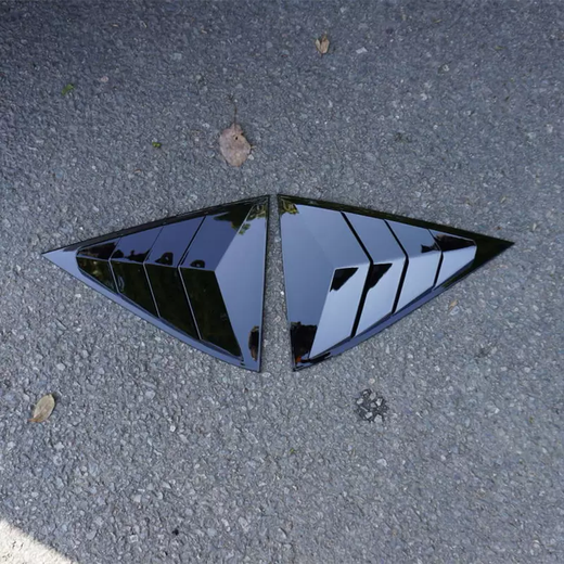 Yusenyi is suitable for modification of Changan dark blue SLO3L07 blind rear triangular glass window, 4-SL03/L07 rear mirror cover, bright black horn model AB