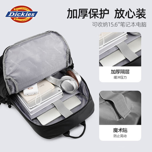Dickies Backpack Computer Bag Men's and Women's 15.6-inch Business Backpack Commuting Travel Bag Notebook School Bag 2025