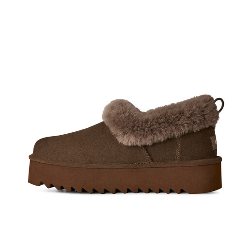 UGG autumn women's comfortable furry collar thick-soled round-toe casual lazy furry shoes 1166733 DRKT | dark toffee brown 38 The shoe is a little small, it is recommended to take a larger size