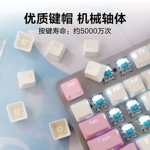 K845 Juego de oficina mecánica de K845 Sesports E-Typorting Office PBT KeyCap viene con la luz de fondo Logitech K845- Versión estándar-+kDa Tabla de mesa grande (selección de jugadores de juego de eje rojo x No x 10