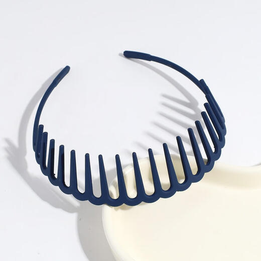 Hua Mu Rong Men's Hairband Boys' Toothed Headband Face Wash Hairband Clip Invisible Sports Hair Bundle Back Head Men's Hair Accessories Hairpin Black