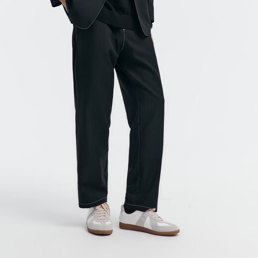 PEACEBIRD Men's Western Open-stitch Suit Suit Men's Gentle Fashion Casual Suit Casual Jacket Suit Pants (Straight) 2XL