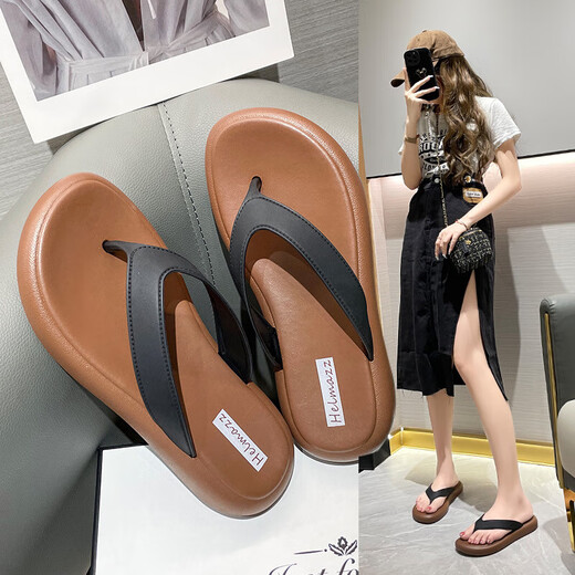 Belle Flip Flops Damen 2025 Neue Sommerfußclip Flops im Freien im Freien im Freien für die Strandschuhe Frauen im Freien Anti-Odor 3882 Green Simple Pantoffers Frauen im Freien mit hoher Vorbereitung 38_Size 37-Fuß-Hausschuhe Frauen im Freien im Freien mit hoher Vorbehalt