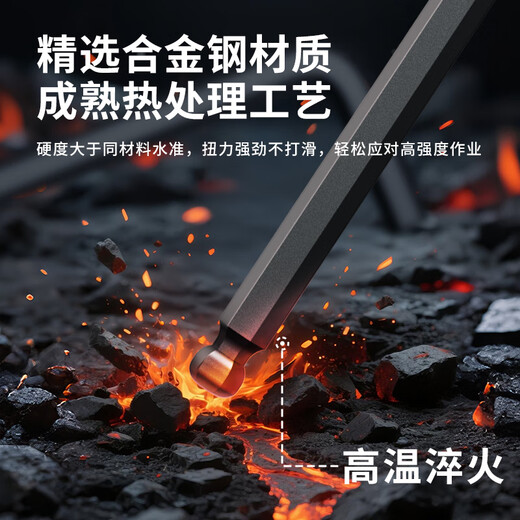 Deli (deli) nickel-plated high hardness standard length flat head hexagonal wrench combination set anti-rust and corrosion-resistant screwdriver set 9-piece set