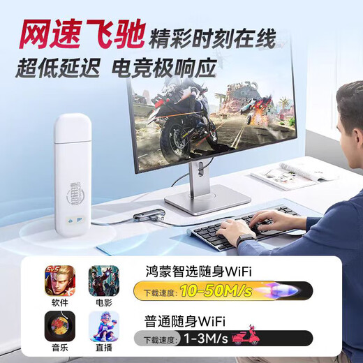 Huawei Smart Select Mobile Portable WiFi6 Triple Network Universal Wireless Network Card Portable 4G Car Laptop Plug and Play National Traffic 2025 Model 5g AX15B Dual Network Version + Annual Package 2000G Monthly