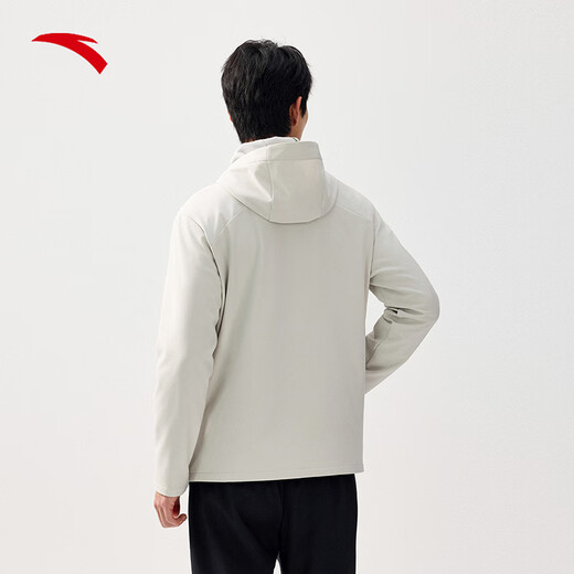ANTA zero-pressure shell丨water-repellent sports jacket men's new winter velvet warm woven jacket top