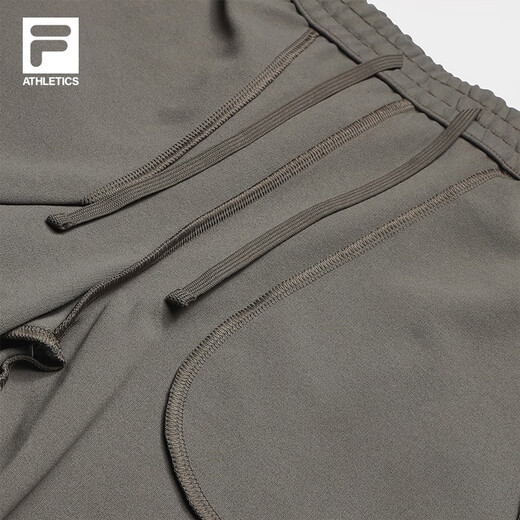 FILA Official Men's Knitted Pants 2025 Autumn New Fitness Sports Simple Loose Straight Pants Wooden Brown-BN XL 180/88A/XL