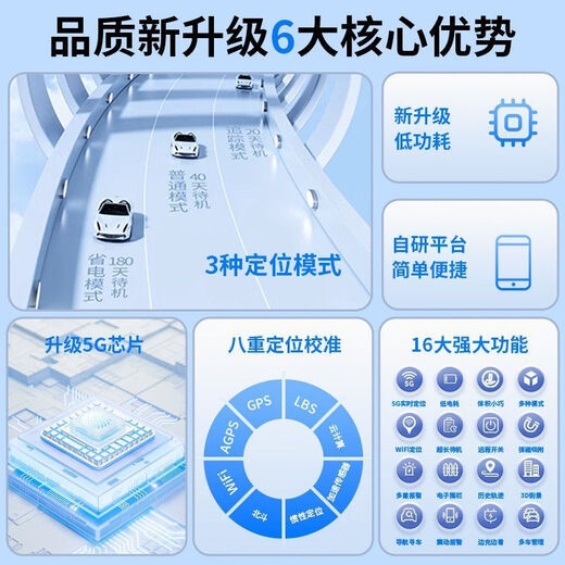 小米锅巴新款磁吸gprs定位器远程车载车辆老年人防走丢神器防偷跟踪器老人 升级待机5年/标准版/精准定位/超