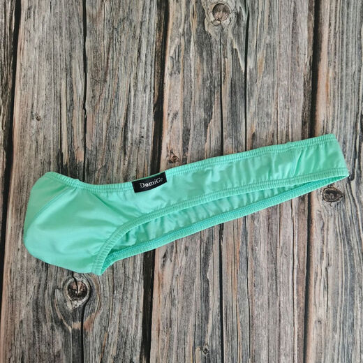 Dumi men's personalized side low-waist thong boxed C-string pants single-sided youth underpants trendy military green 5091 M suitable for around 63-74cm waist