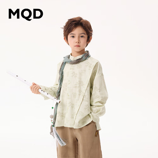 MQD Boys Autumn National Fashion Cool Casual Stand Collar Shirt 135340103 Design and Color 140cm