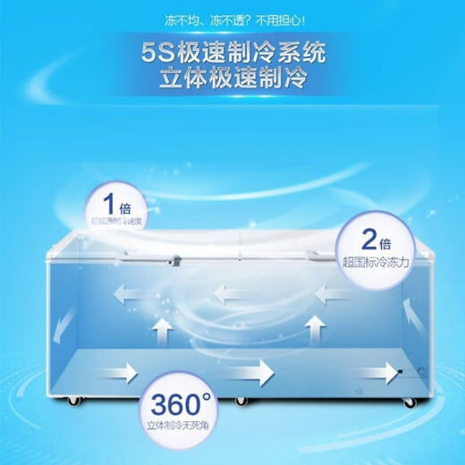 海尔商用大冰柜BC/BD-519/829大冰柜冷冻冷藏保鲜肉柜食品商用柜单温 BC/BD-719HEZ电子控温/零下38