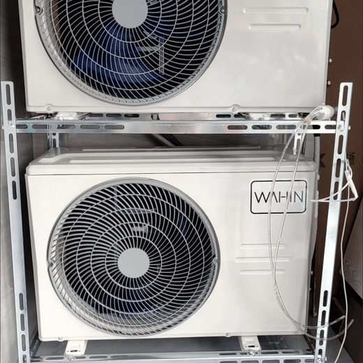 Sanqihu air conditioner outdoor unit bracket 1.5 hp 2 hp universal outdoor floor-standing stacked double-layer bracket thickened _1-hp plated _12 hp galvanized thickened version 854085