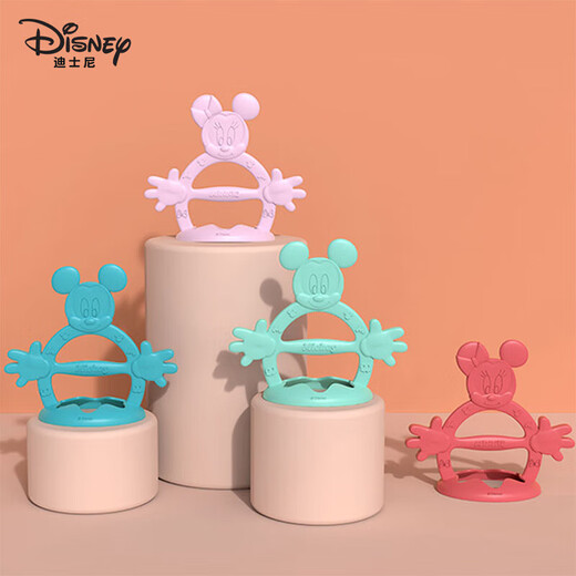 Children's Teether Silicone Teething Stick Baby Teething Toy Soothing Molar Stick High Temperature Mickey/Pink