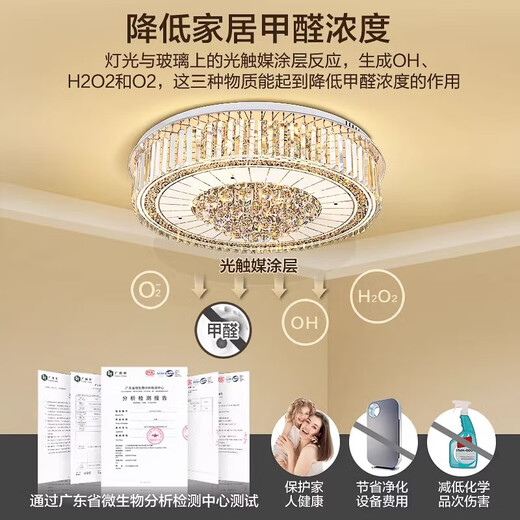 NVC Lighting NVCled Deckenleuchte Kristall Wohnzimmerlampe Schlafzimmer ganzes Haus Beleuchtungspaket Kombinationsset modern 100 cm 4-teiliges Set A quadratisch 30 1049