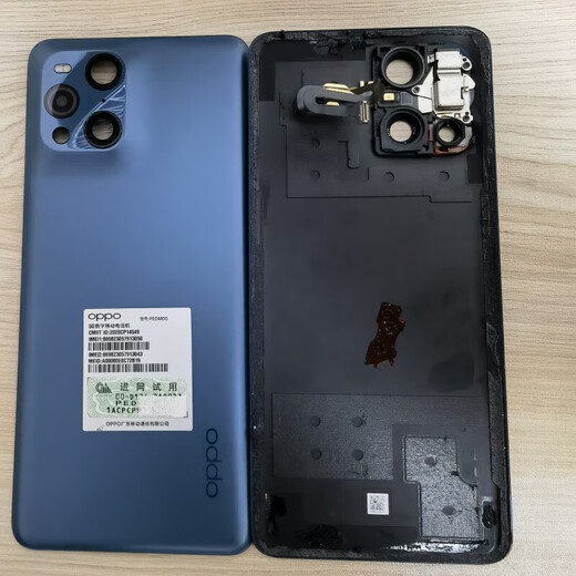 Suitable for OppoFindx3 original mobile phone back cover findx5pro glass pure original disassembly battery cover back case findx3/x3pro-mirror black glass back cover