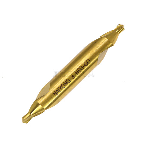 He Jiagong fully ground cobalt-containing titanium-plated center drill high cobalt center drill bit stainless steel 520304050 cobalt-containing titanium-plated A610 handle 14