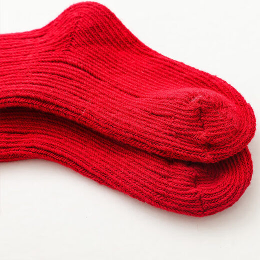 Fashionable New Year's popular cotton cartoon Christmas knee-high socks with red stars, 3 pairs, 0-1 years old (S), foot length 9-11cm