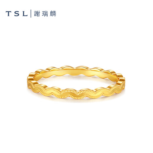 Xie Ruilin (TSL) Anillo de oro 5G CARRILLO DE ORO COMPLETO Línea ondulada Línea de oro Línea de oro Full And YX724 Categoría de precios (tarifa de trabajo alrededor de 680 yuanes) 1.95 g (15 puerto de anillo)