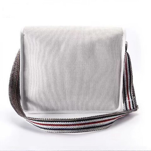 Meikejie one-shoulder thickened construction site wear-resistant white multi-functional bricklayer repair tool bag canvas white 40*12*30CM