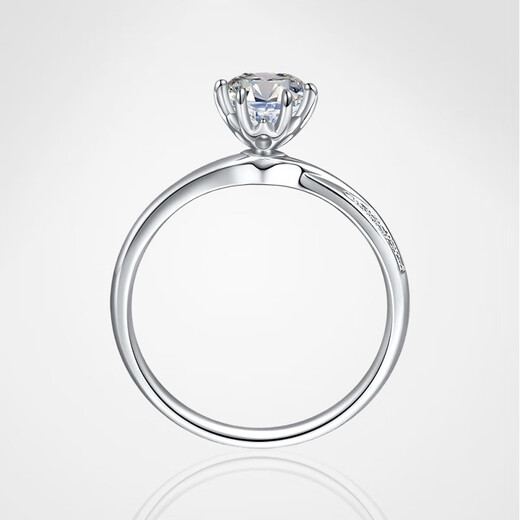 AVHE 18K gold PT950 platinum cultured diamond six-claw art ladies ring asking for wedding gift Chinese Valentine's Day IGI certificate platinum diamond ring + 1 carat diamond (D/VVS/3EX/N)