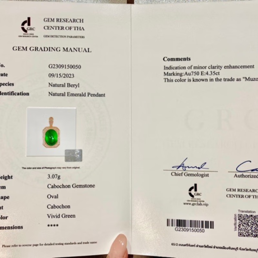 HEEKAIYI Emerald Gemstone Necklace for Women Diamond Pendant Luxury Jewelry Chinese Valentine's Day Birthday Gift for Wife and Girlfriend <Lifetime Warranty>